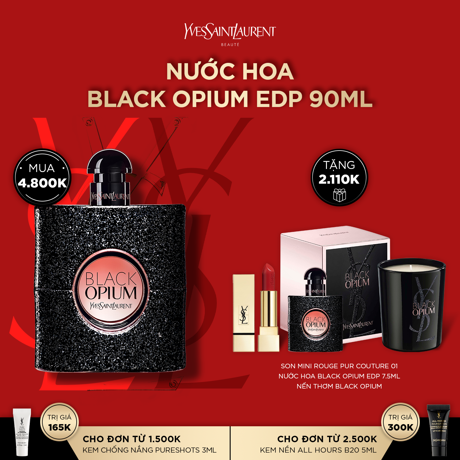 [SUN] Nước hoa Black Opium EDP 90ml