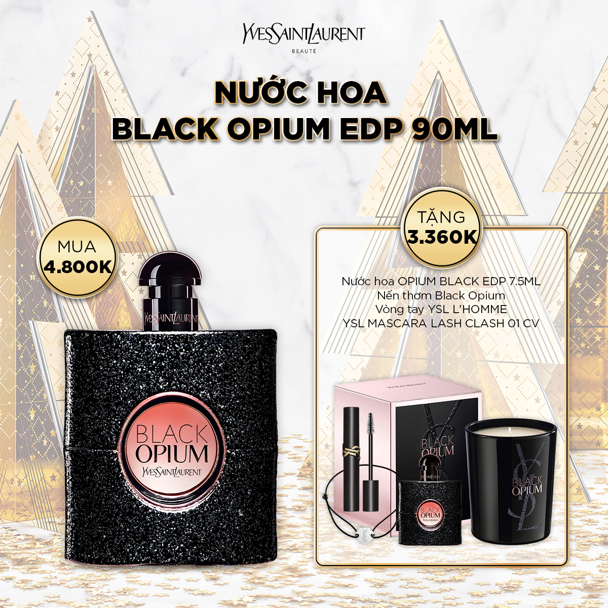[XMAS] Nước hoa Black Opium EDP 90ml