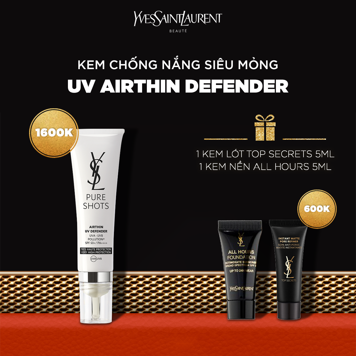 Set Kem chống nắng Pure Shots Airthin UV Defender