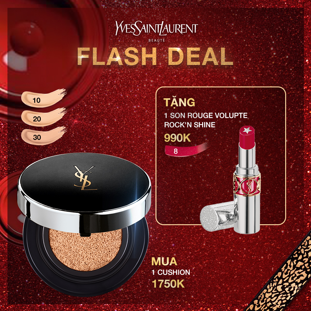 FLASH DEAL: Cushion All Hours & Son dưỡng Rouge Volupte Rock'N Shine màu 08