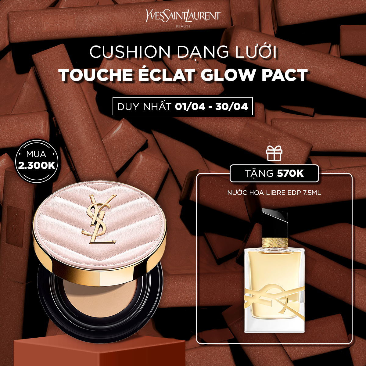 [APR] Cushion dạng lưới Touche Éclat Glow Pact