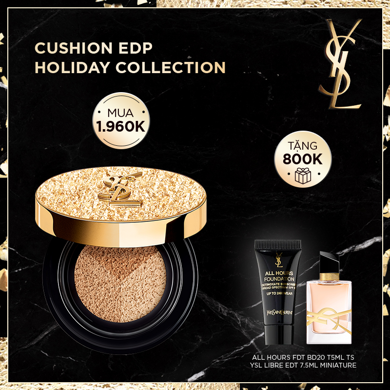 [BLACK FRIDAY] Thiết Kế Phủ Vàng Cushion EDP - Holiday Collection