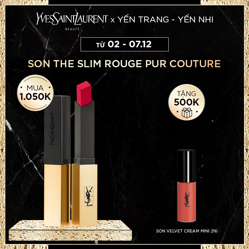 [YT-YN] Son Môi Thiết Kế Đầu Vuông Rouge Pur Couture The Slim