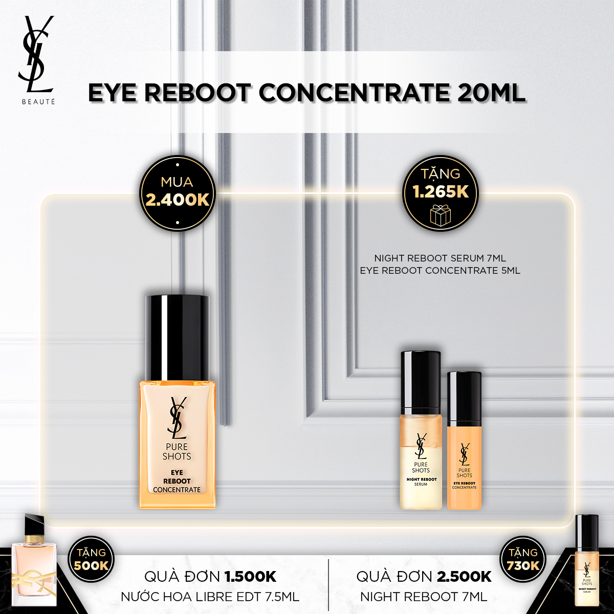 Tinh Chất Pure Shots Eye Reboot Concentrate 20ml