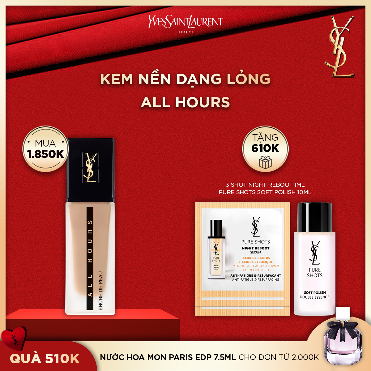 Kem nền hiệu ứng lì dạng lỏng All Hours