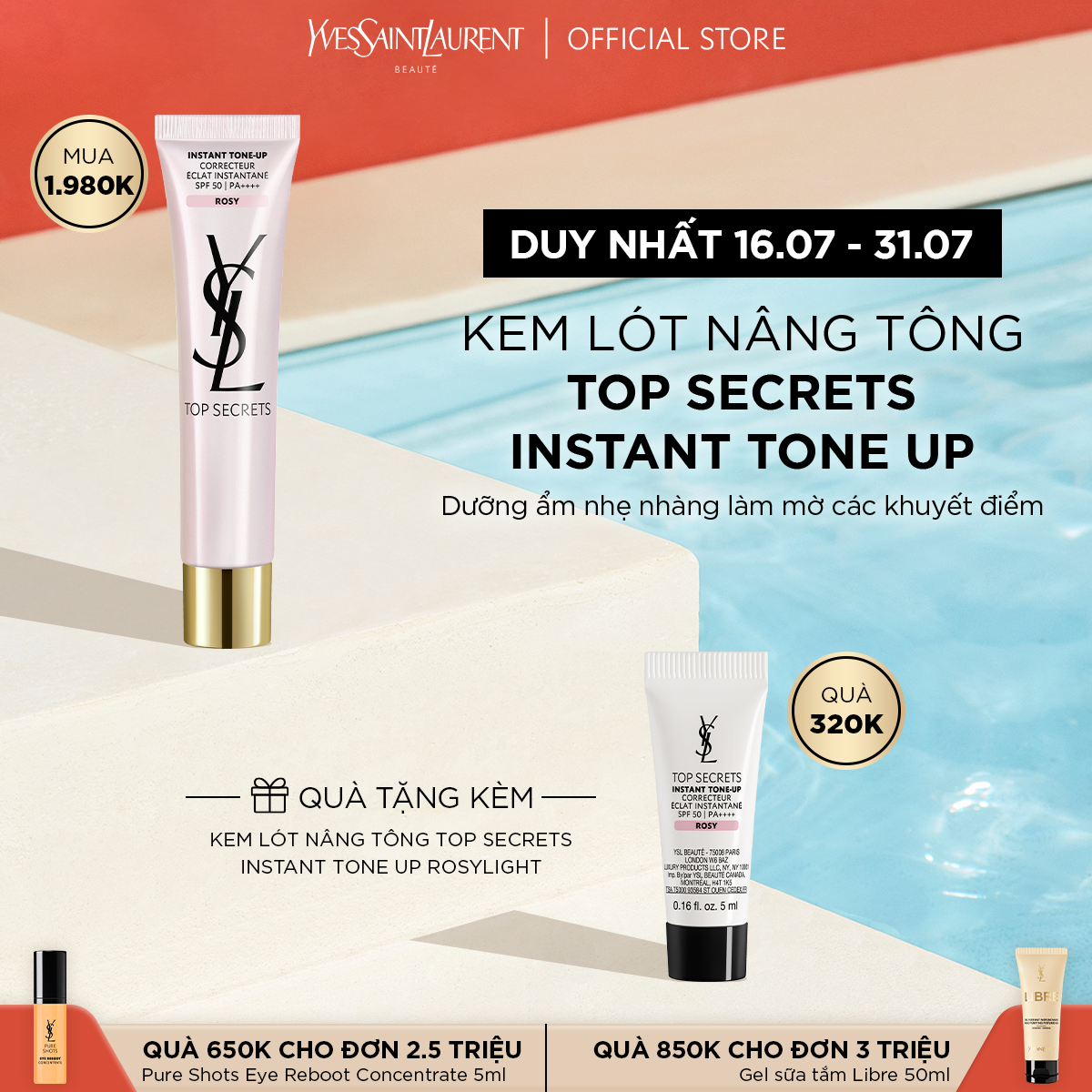 [JUL] Kem lót nâng tông Top Secrets Instant Tone Up
