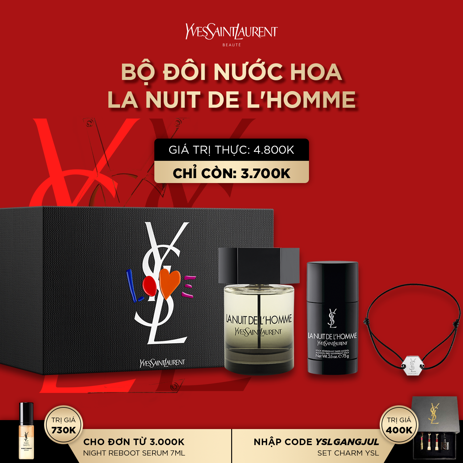 [LIPS] Bộ đôi nước hoa La Nuit De L'Homme - Father's Day Gift Set
