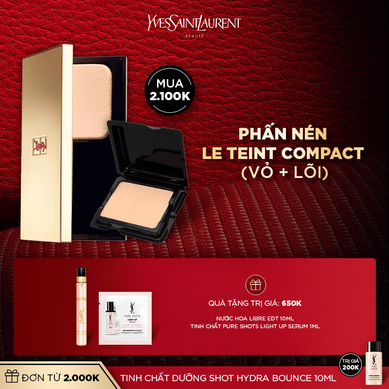 [CNY] Lõi và vỏ phấn nén Le Teint Compact Refill