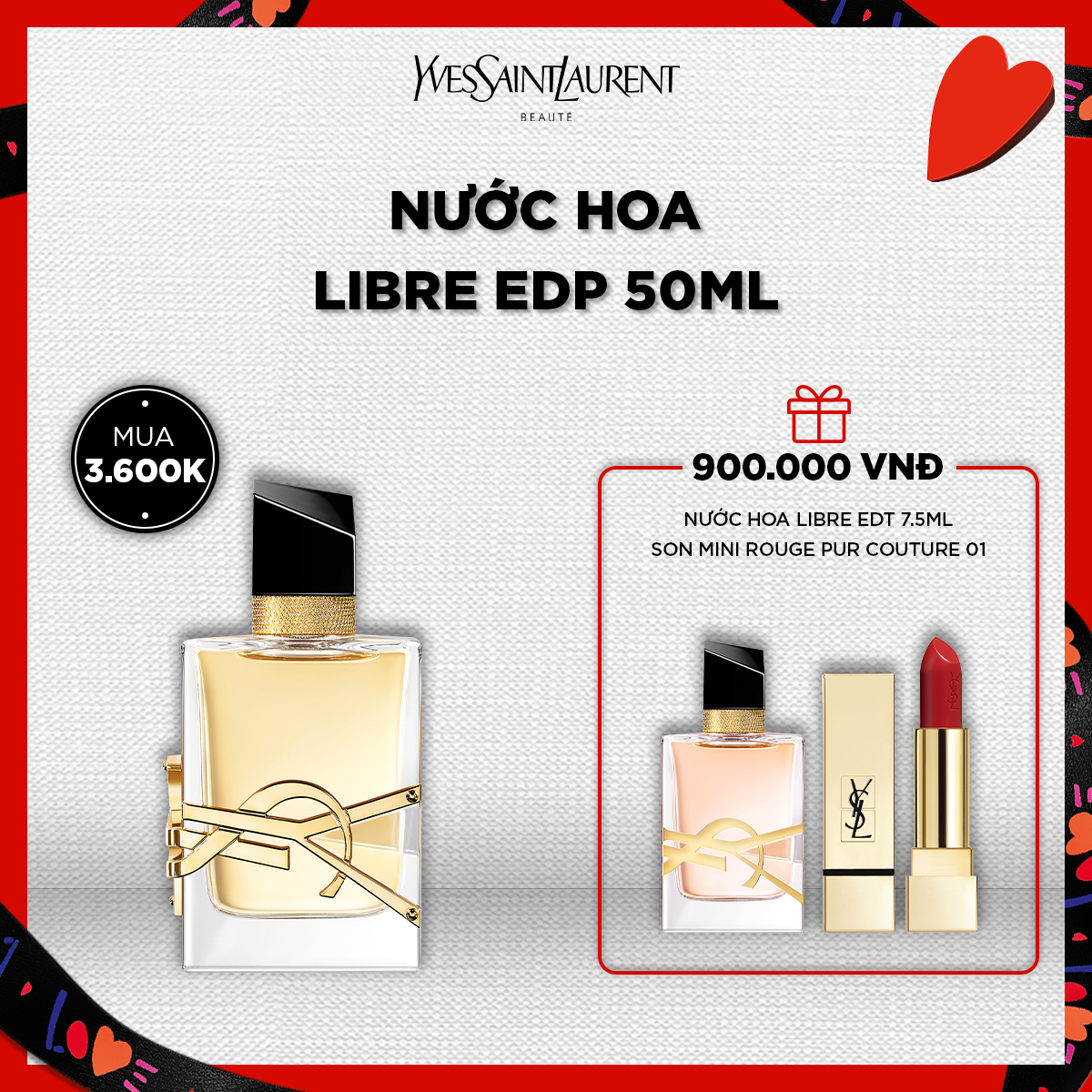 Set Nước hoa Libre EDP 50ml