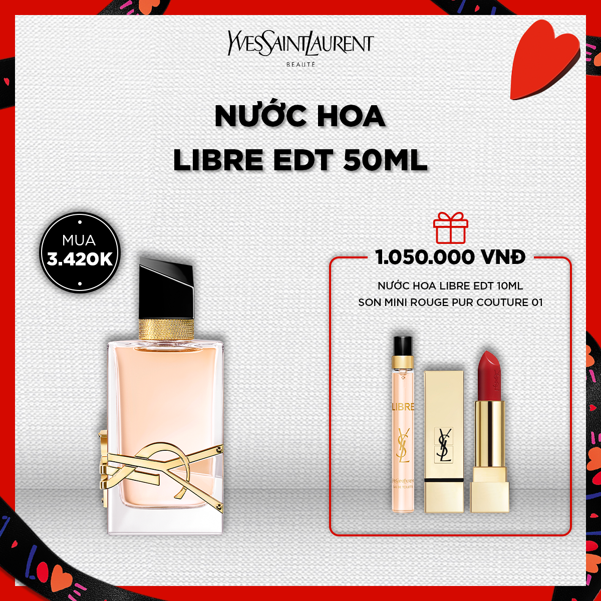 Set Nước hoa Libre EDT 50ml
