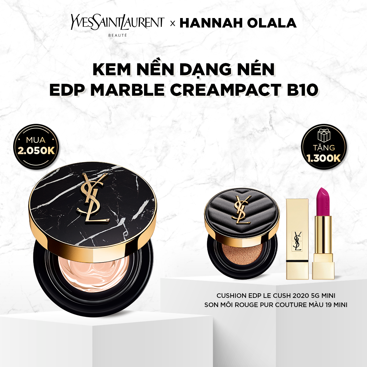 [SO] Kem nền và vỏ dạng nén EDP Marble Creampact
