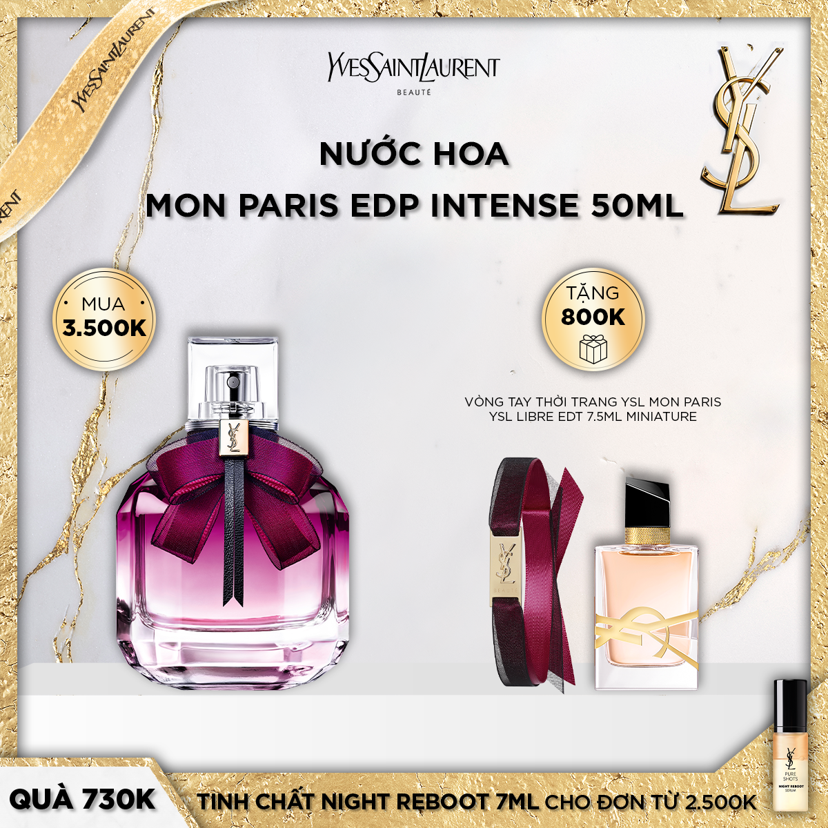 Set Nước Hoa Mon Paris EDP Intense 50ml