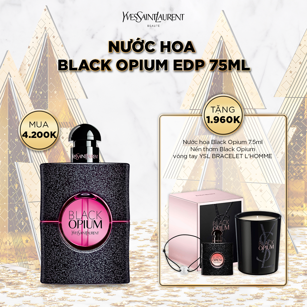 [XMAS] Nước hoa Black Opium EDP 75ml