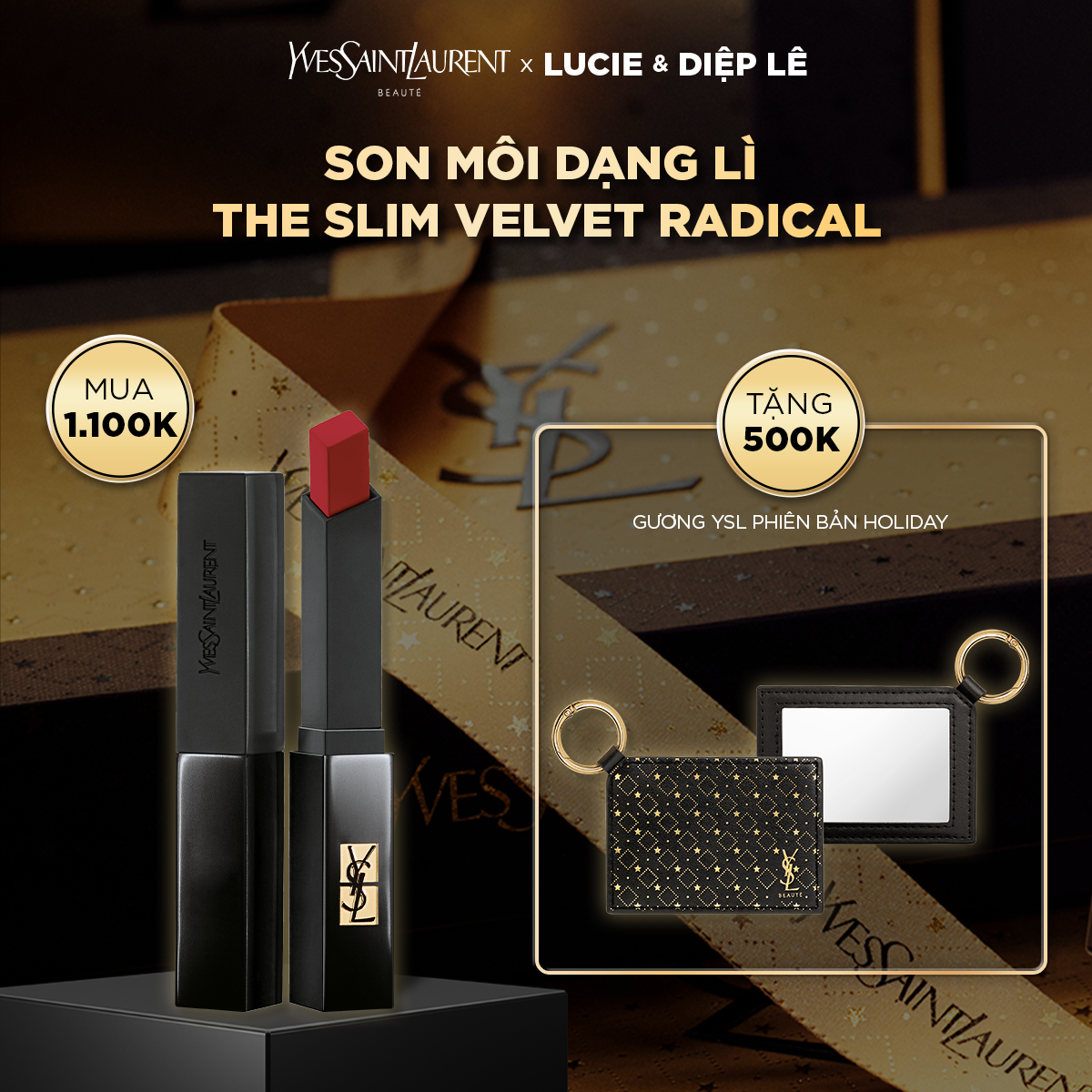 [DLxLC] Son môi Rouge Pur Couture The Slim Velvet Radical