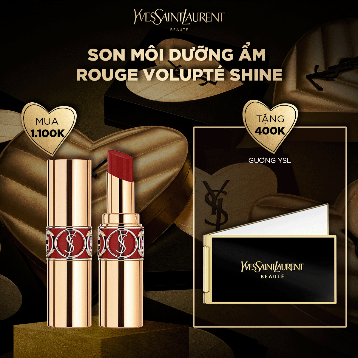 [FEB] NEW' Son môi dưỡng ẩm Rouge Volupté Shine