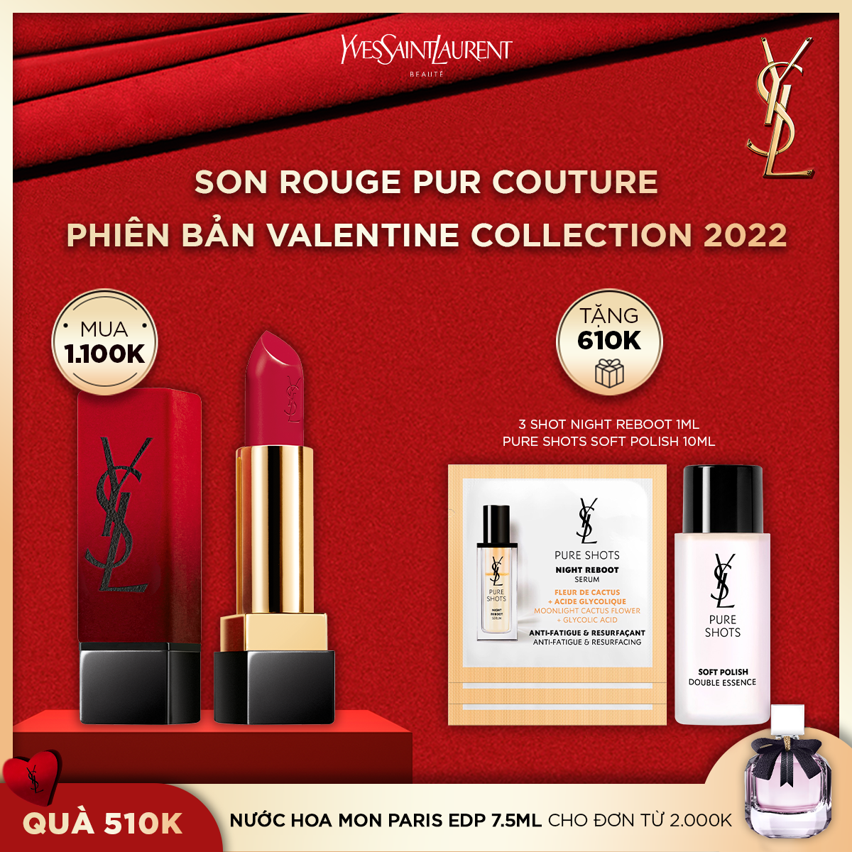 Son Rouge Pur Couture phiên bản Valentine Collection 2022