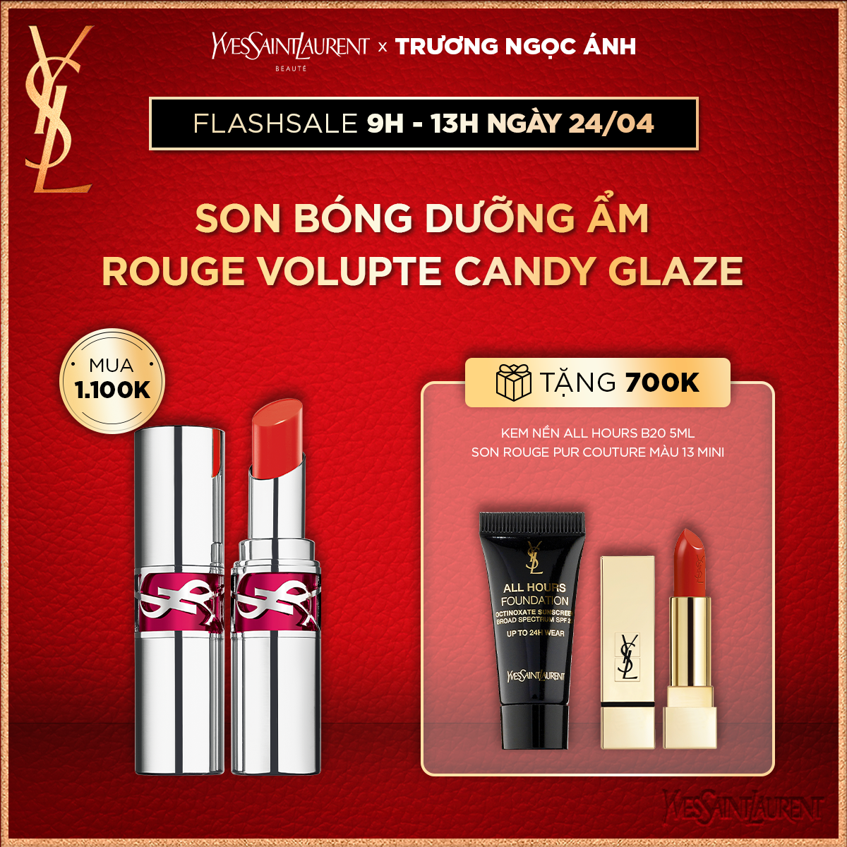 [TNA] Flash Deal - Son bóng dưỡng ẩm Rouge Volupte Candy Glaze