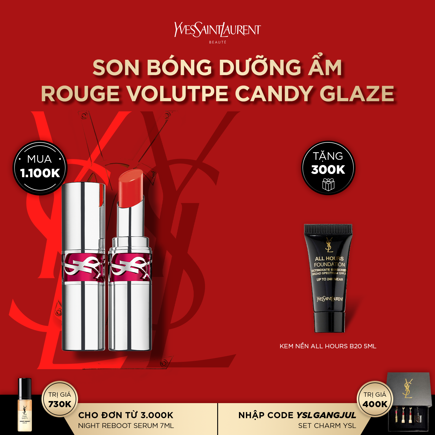[LIPS] Son bóng dưỡng ẩm Rouge Volupte Candy Glaze