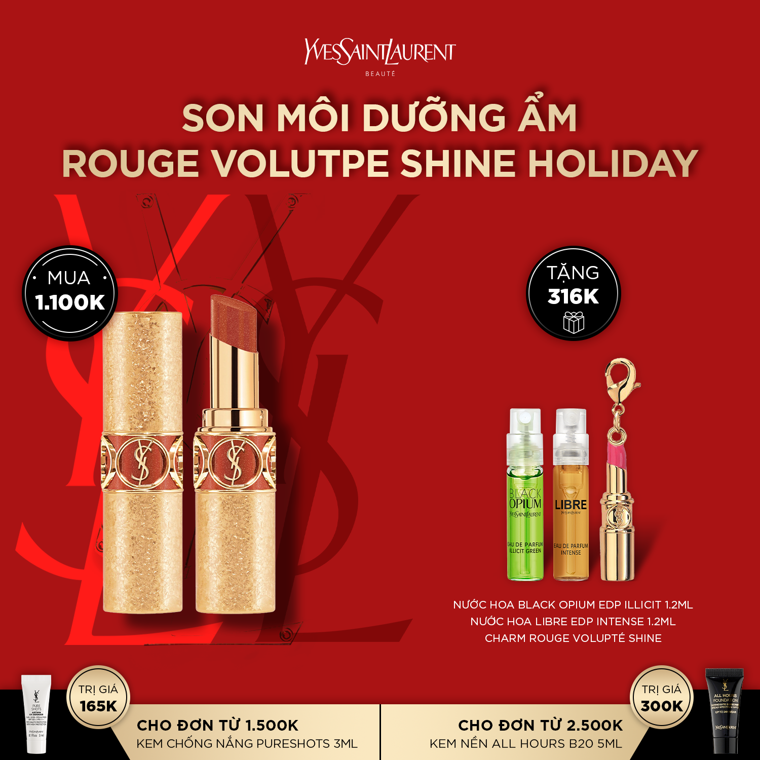 [SUN] Son Rouge Volupté Shine Phiên Bản Holiday 2021