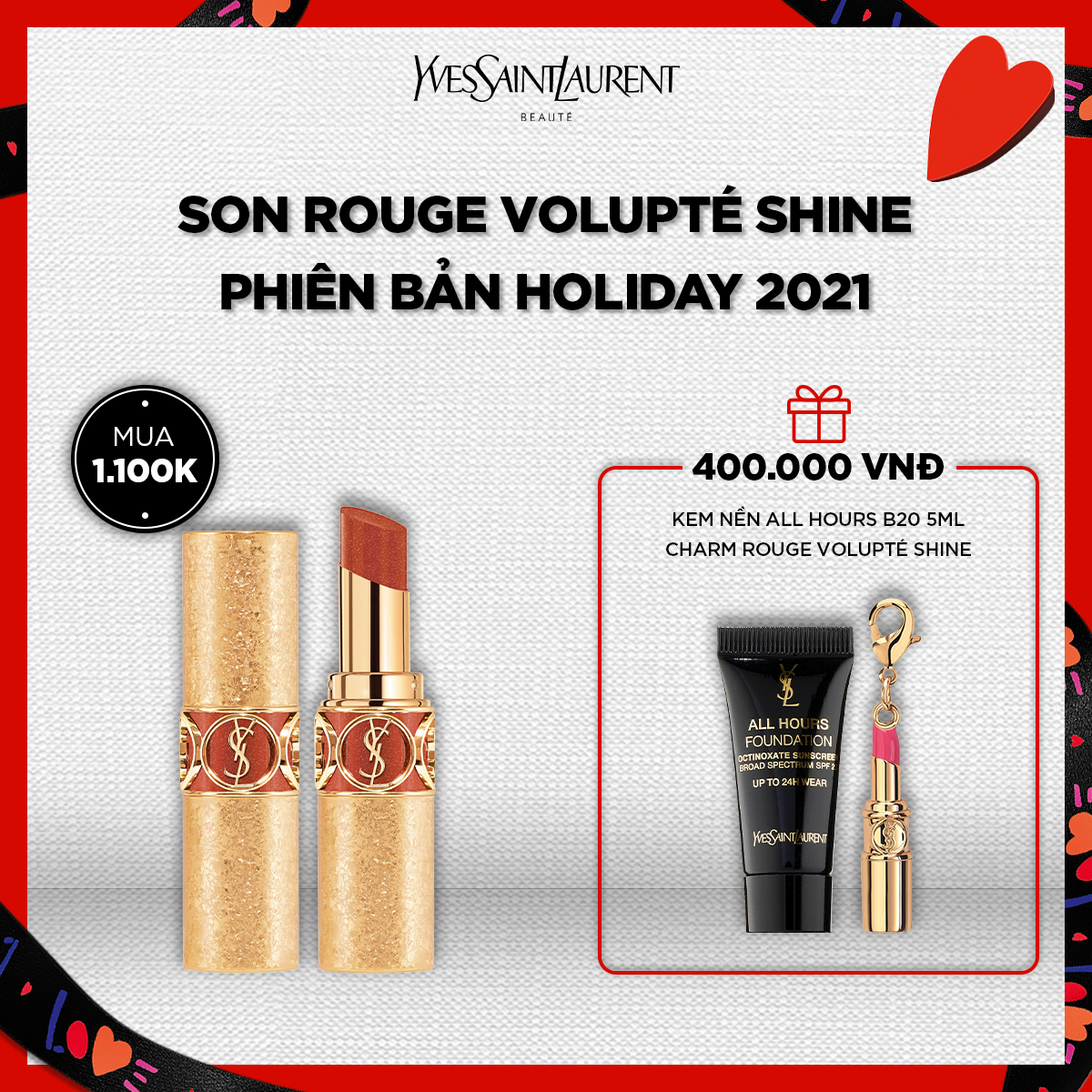 Set Son Rouge Volupté Shine Phiên Bản Holiday 2021