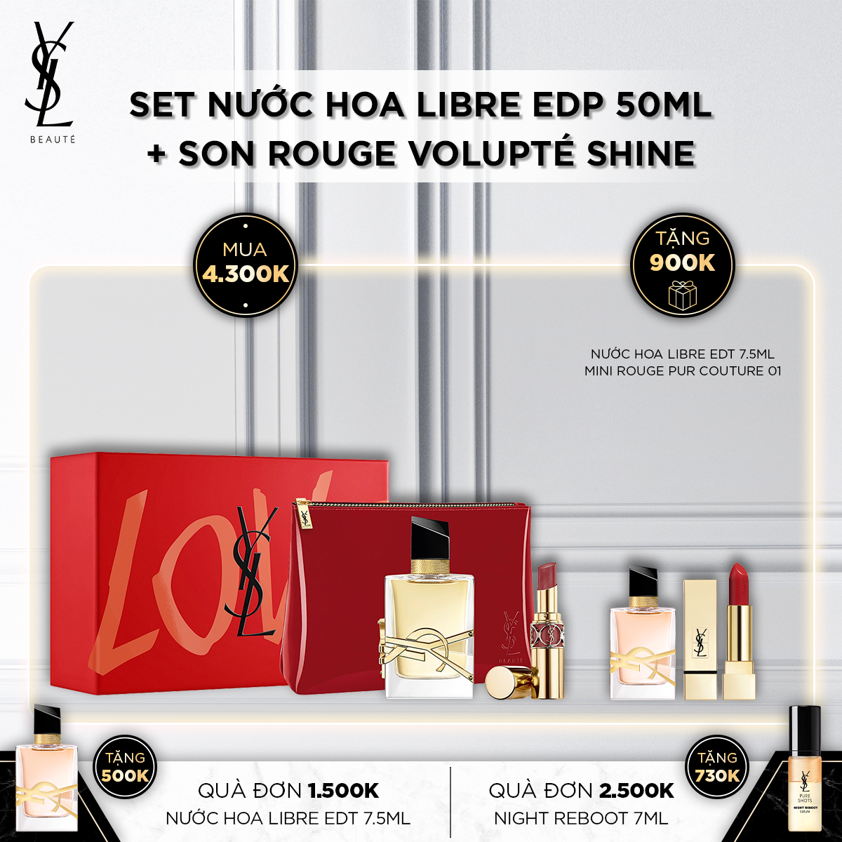 Set nước hoa LIBRE EDP 50ML - RVS GIFT SET - SS 2021