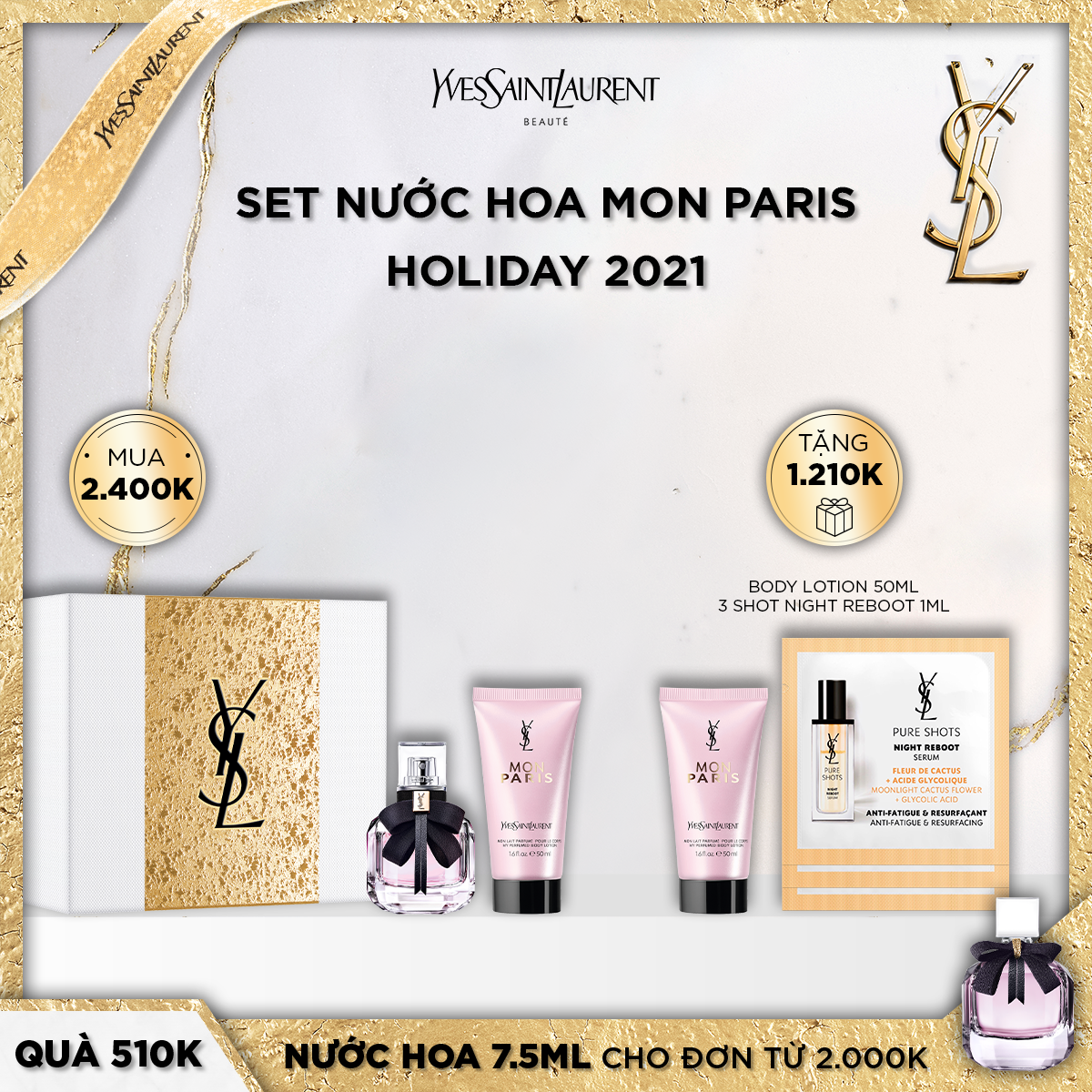 Set Nước Hoa Mon Paris Holiday 2021