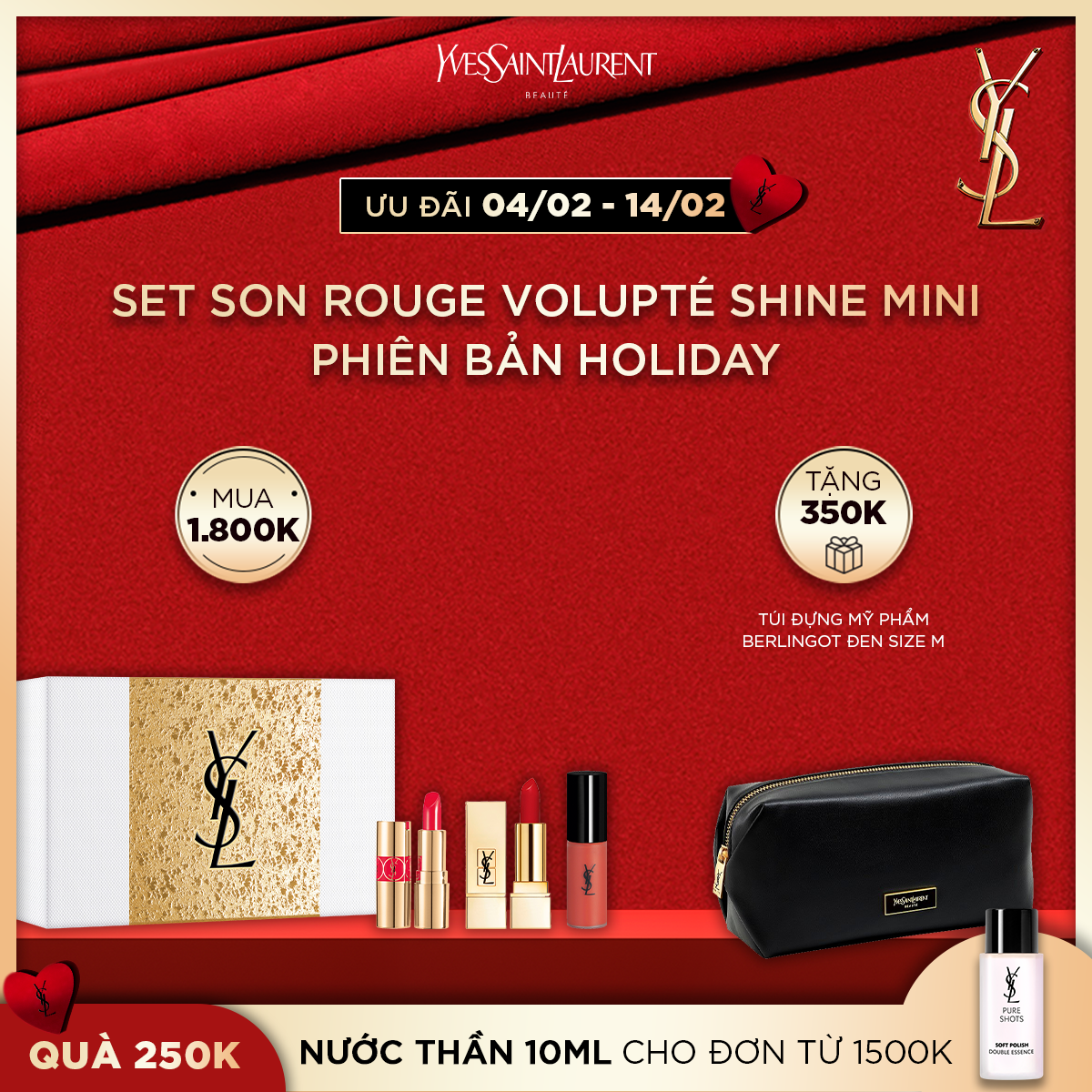 [VLT] Bộ Son Môi Rouge Volupté Shine Mini - Holiday Collection