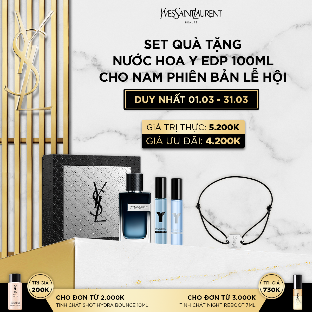 [MAR] Set quà tặng nước hoa Y EDP 100ml cho nam