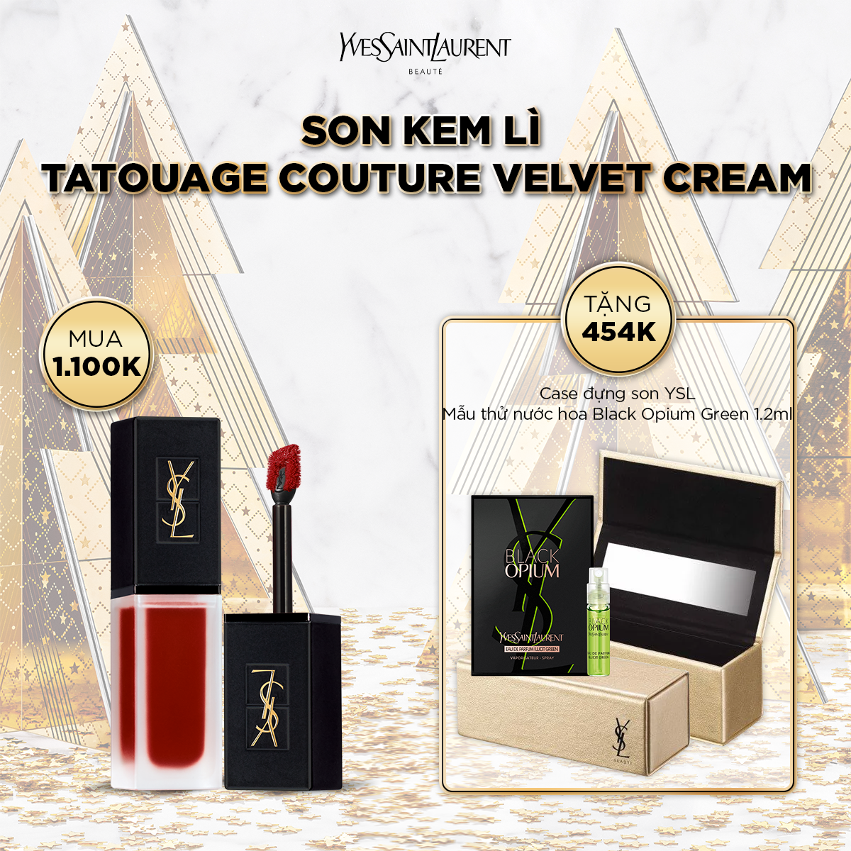 [XMAS] Son kem lì Tatouage Couture Velvet Cream