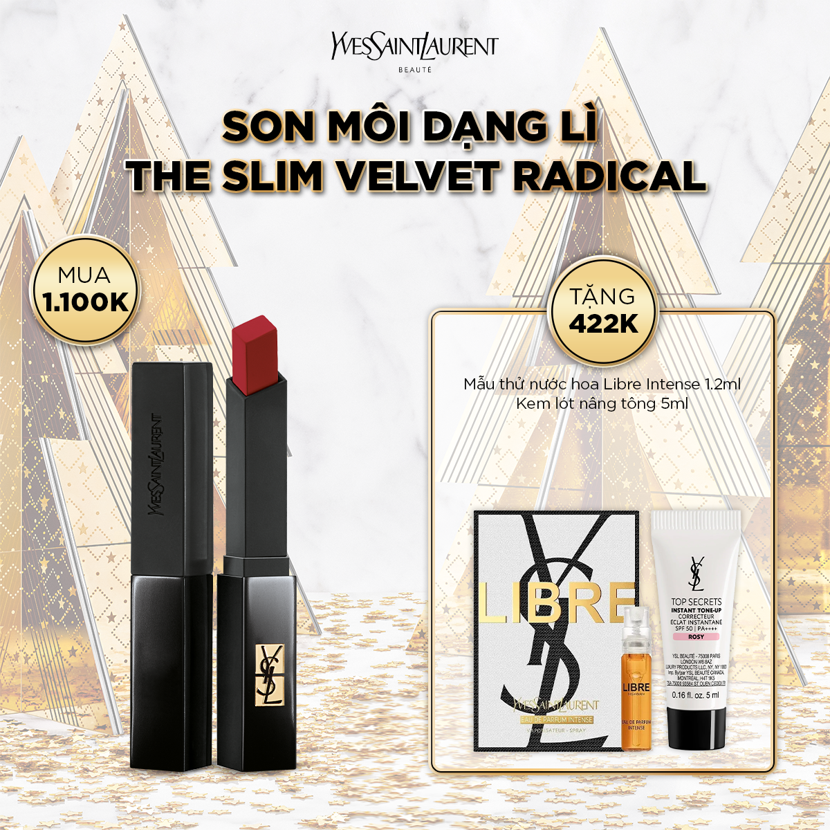 [XMAS] Son môi Rouge Pur Couture The Slim Velvet Radical