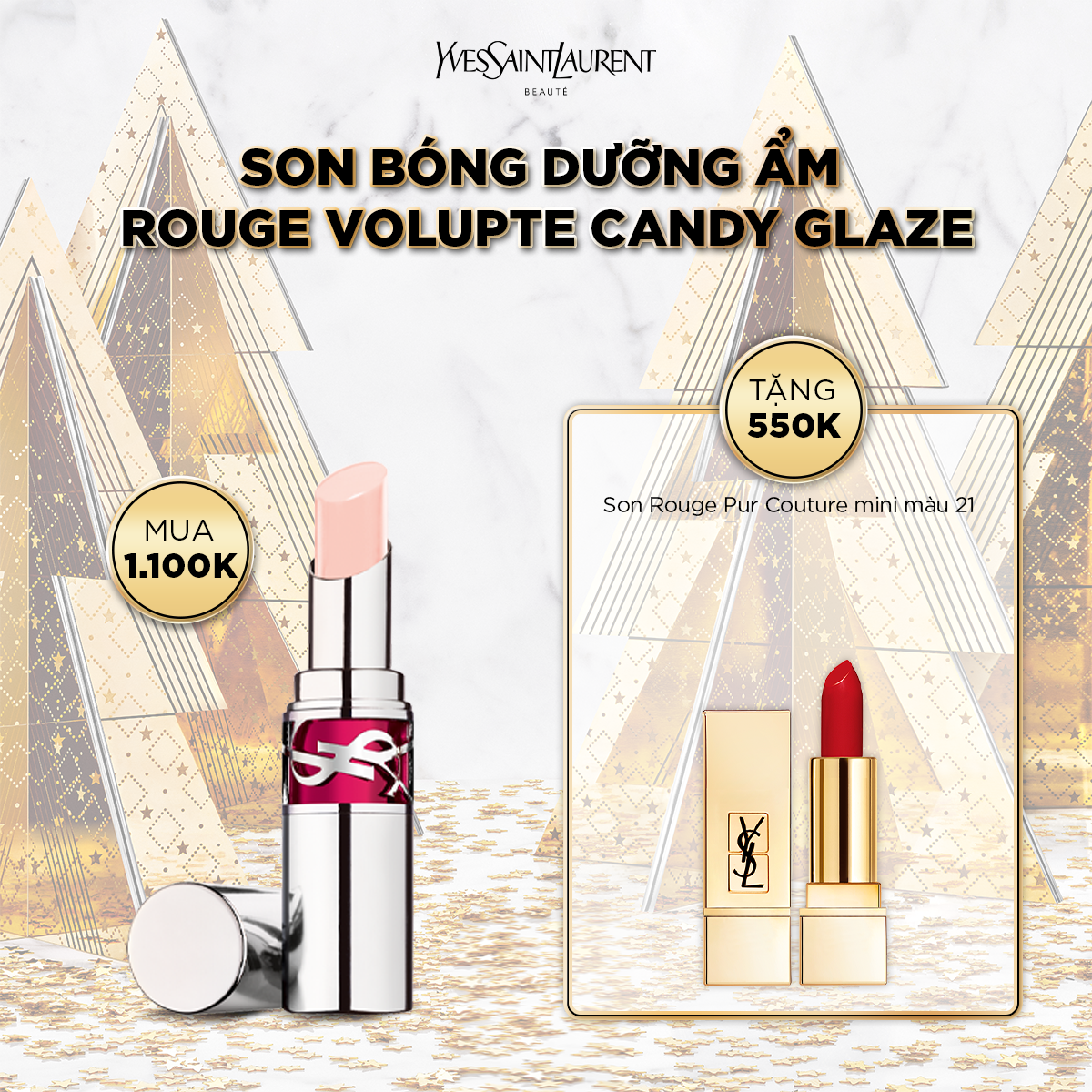 [XMAS] Son bóng dưỡng ẩm Rouge Volupte Candy Glaze