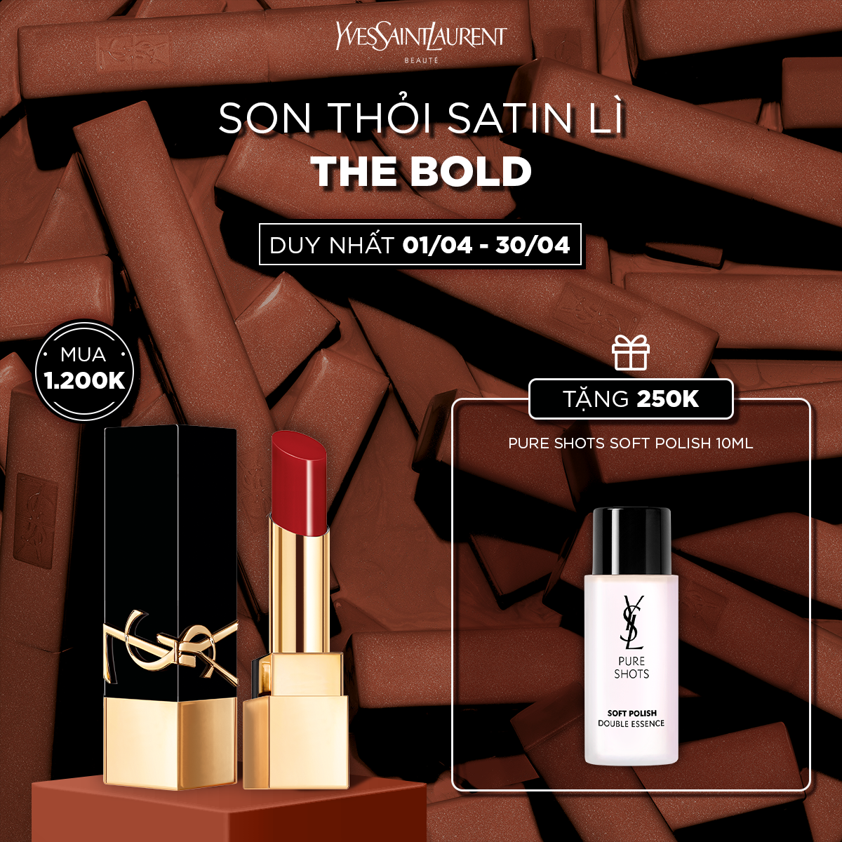 [APR] Son thỏi Satin lì The Bold