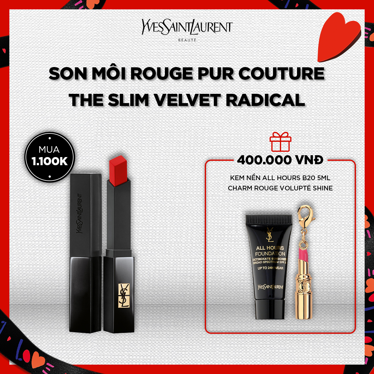 Set Son môi Rouge Pur Couture The Slim Velvet Radical