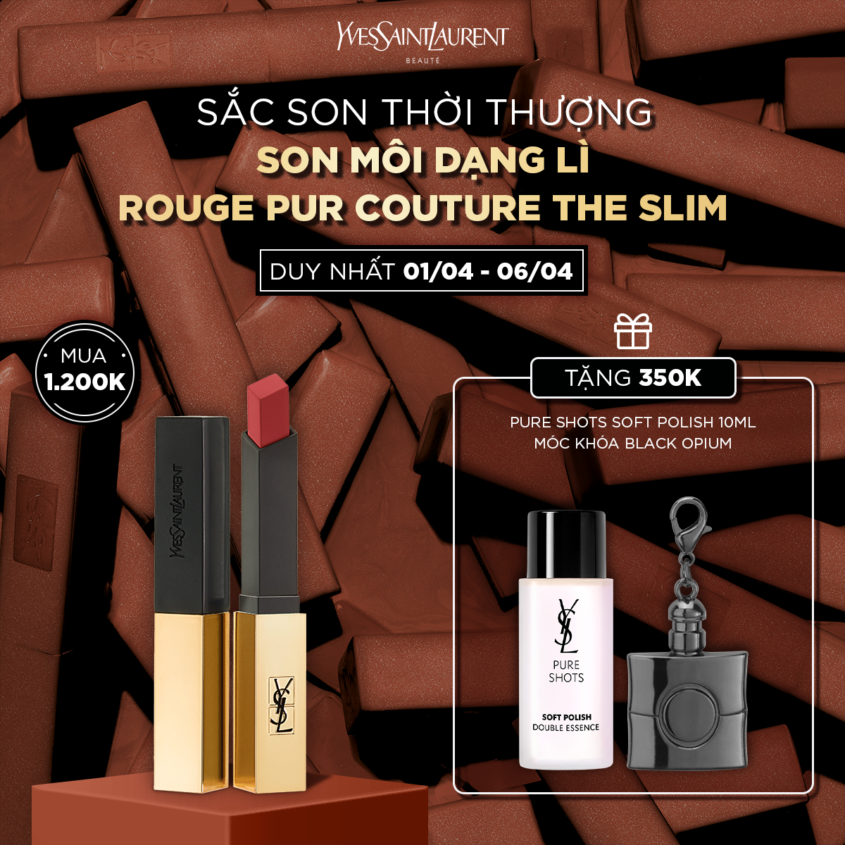 [MAK] Son Môi Dạng Lì Rouge Pur Couture The Slim