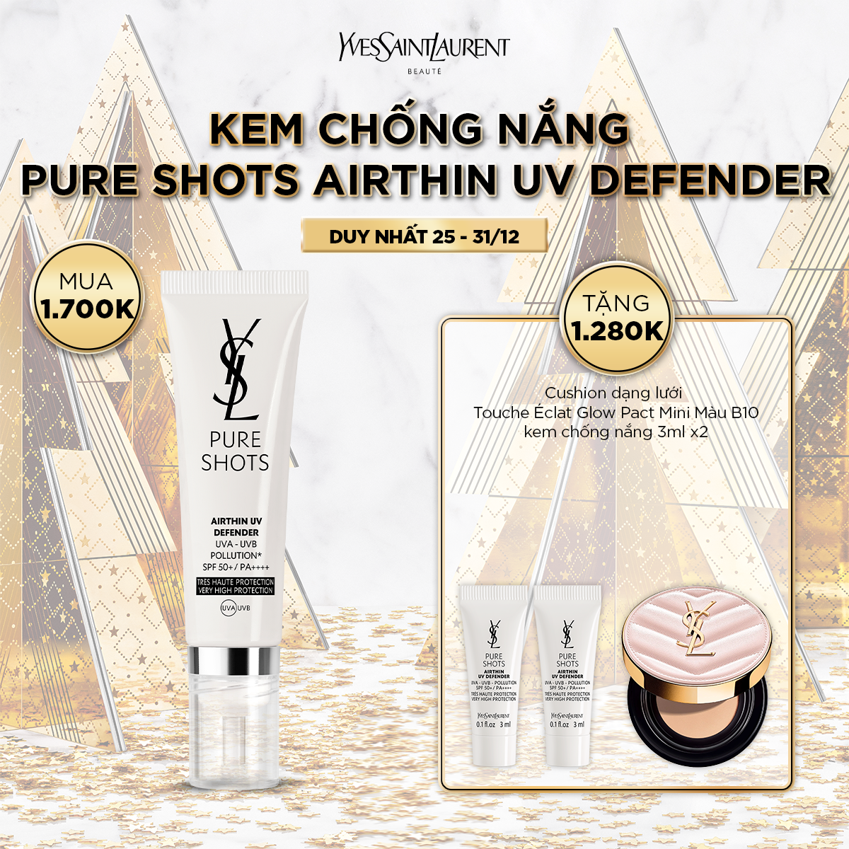 [HP01] Kem chống nắng Pure Shots Airthin UV Defender