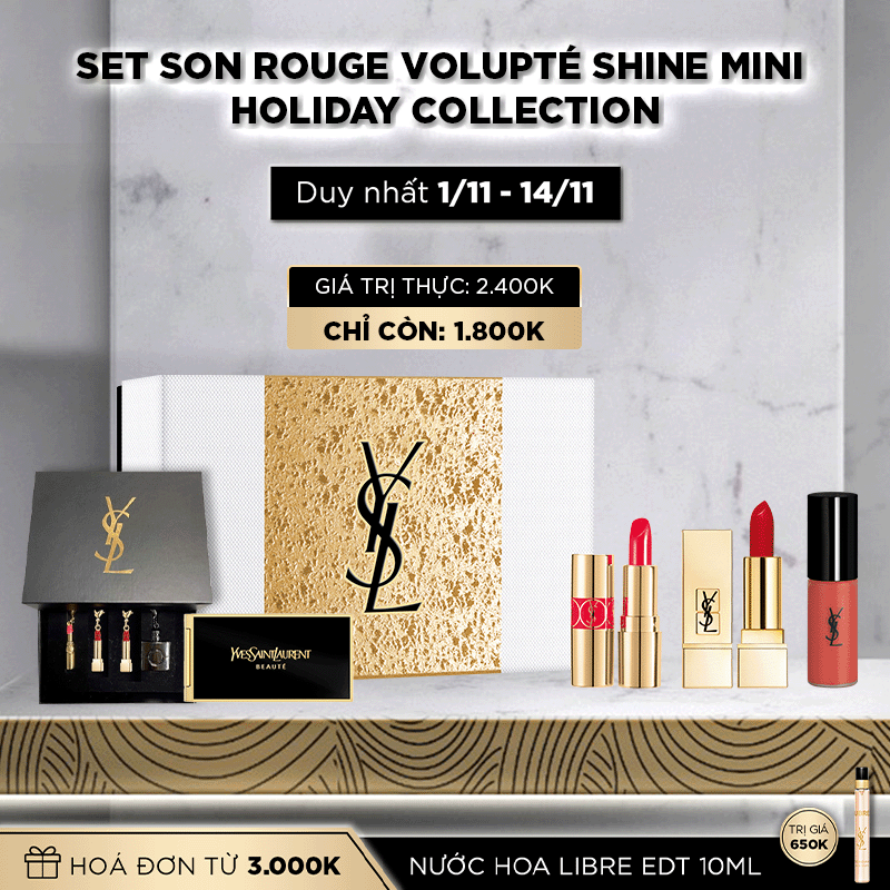 [NOV] Set Son Rouge Volupté Shine Mini - Holiday Collection