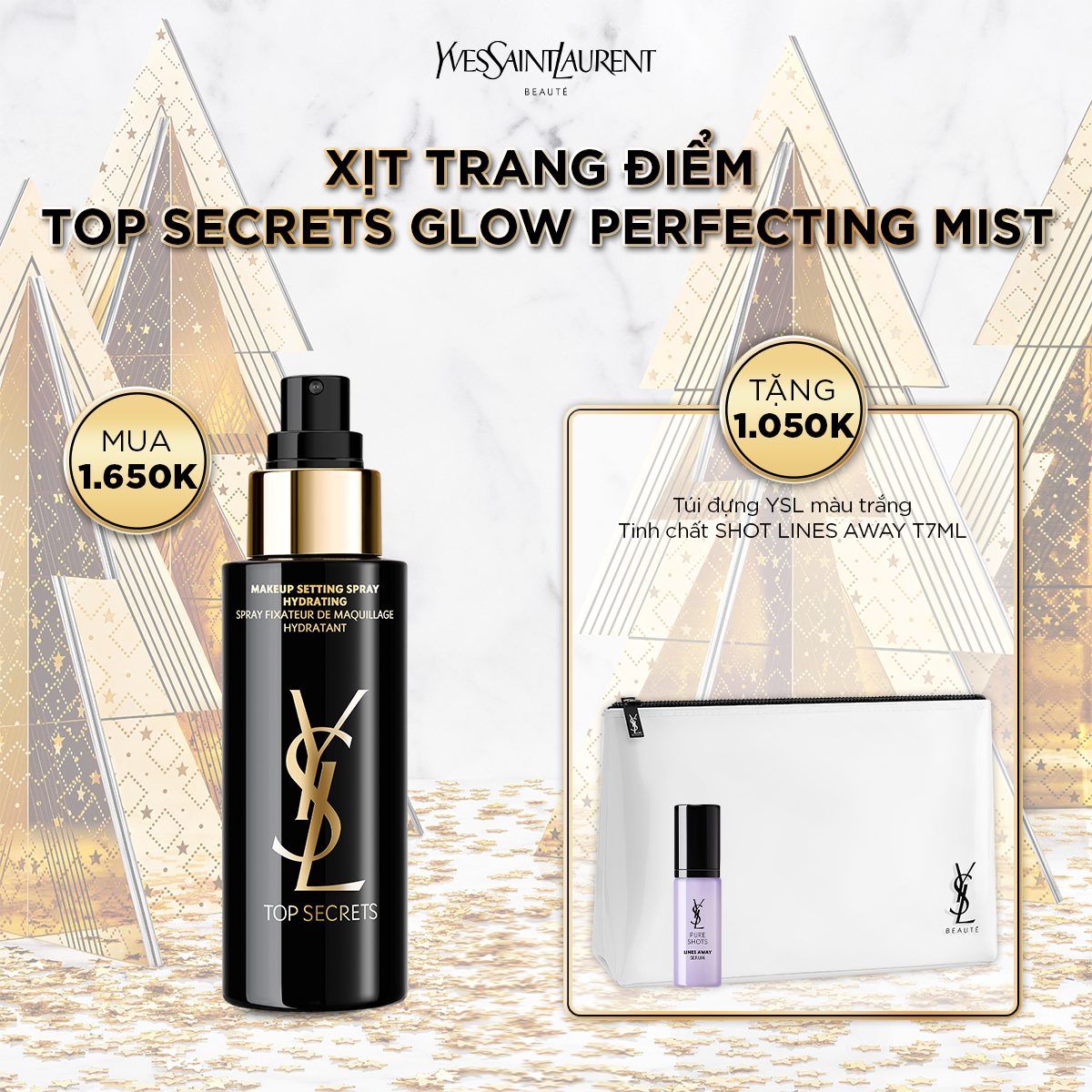 [XMAS] Xịt trang điểm Top Secrets Glow Perfecting Mist