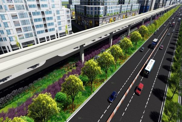 Trồng cây dọc tuyến Metro Số 1