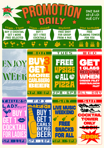 Daily promotion at DMZ Bar