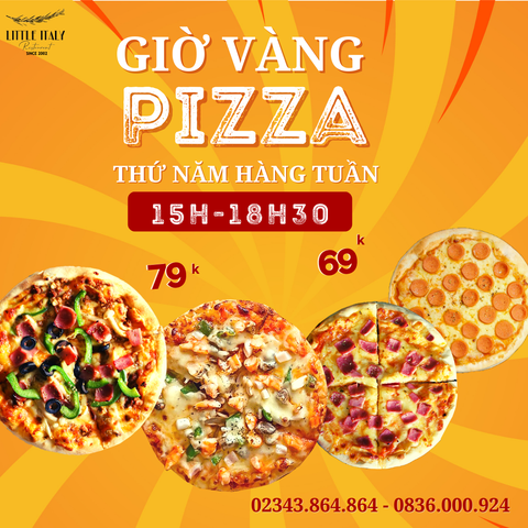 PIZZA GIỜ VÀNG THỨ NĂM HÀNG TUẦN