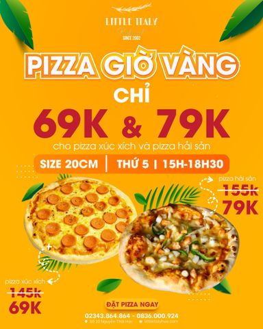 GIỜ VÀNG NHANH TAY, CHỐT PIZZA NGAY CHỈ TỪ 69K