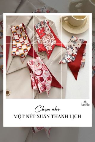 KHĂN SATIN RIBBON - CHẠM NHẸ NÉT XUÂN
