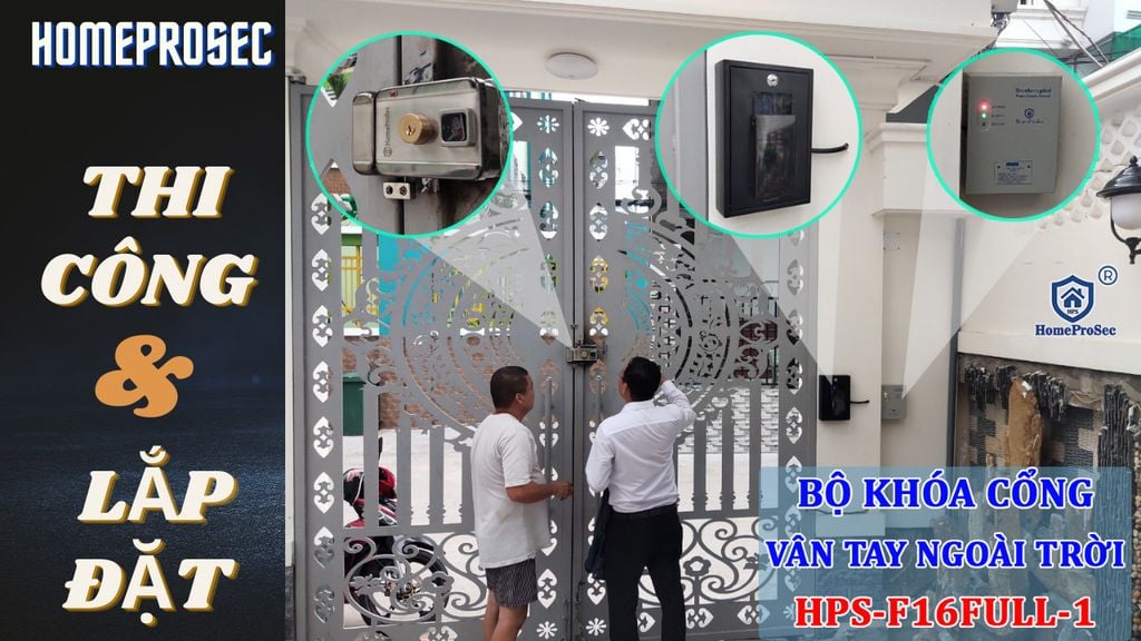 Thi công lắp đặt khóa cổng vân tay cho nhà trọ anh Bảo quận 4