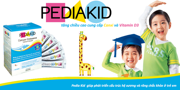 PediaKid Calcium C+ INELDEA hộp 14 gói bổ sung Canxi và D3 – VitaminVN