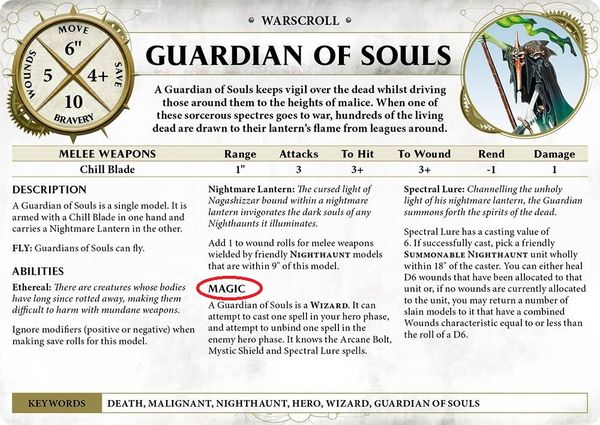 Thẻ quân của Guardian of Souls trong Warhammer Age of Sigmar
