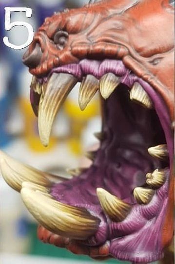 Bước 5 cách sơn răng quái vật