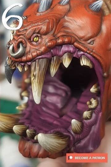 Bước 6 cách sơn răng quái vật