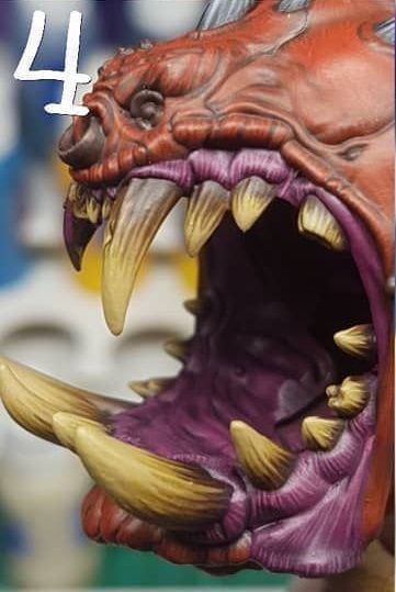 Bước 4 cách sơn răng quái vật