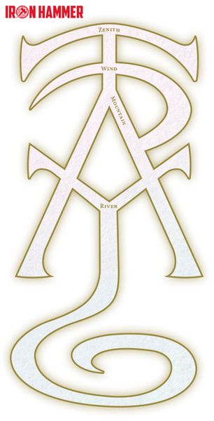 Mạn-đà-la cổ ngữ của người Hysh Aelf với bốn nguyên tố: thiên không, gió, núi và sông
