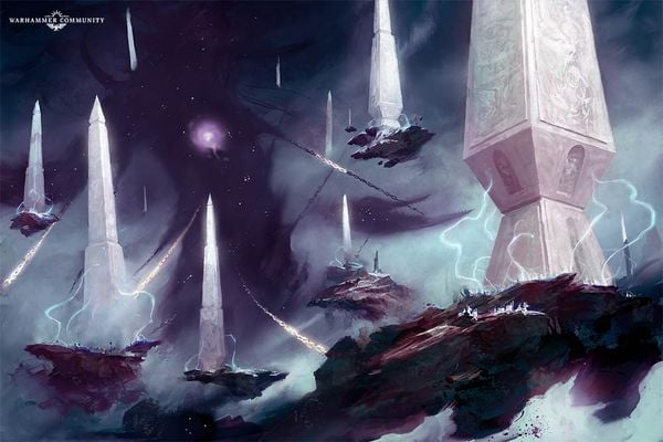 Slaanesh - kẻ thù khôngđội trời chung của người Aelf bị bắt giữ tại vùng không gian nằm giữa Quang Giới Hysh và hắc Giới Ulgu
